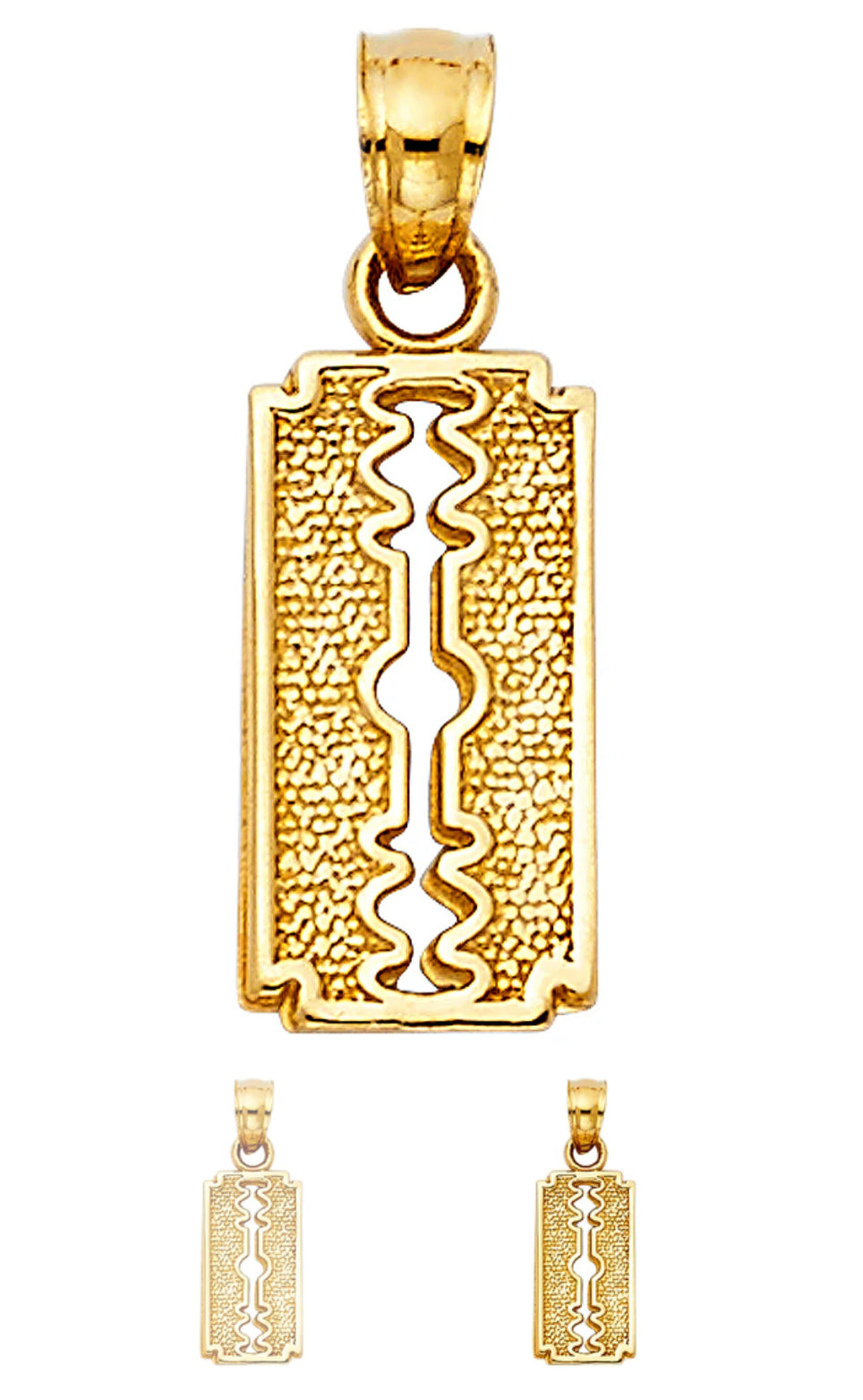 14K Yellow Gold 7mm Keyhole Pendant